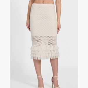 NWT Guess Eco Luca Fringe Hem Skirt